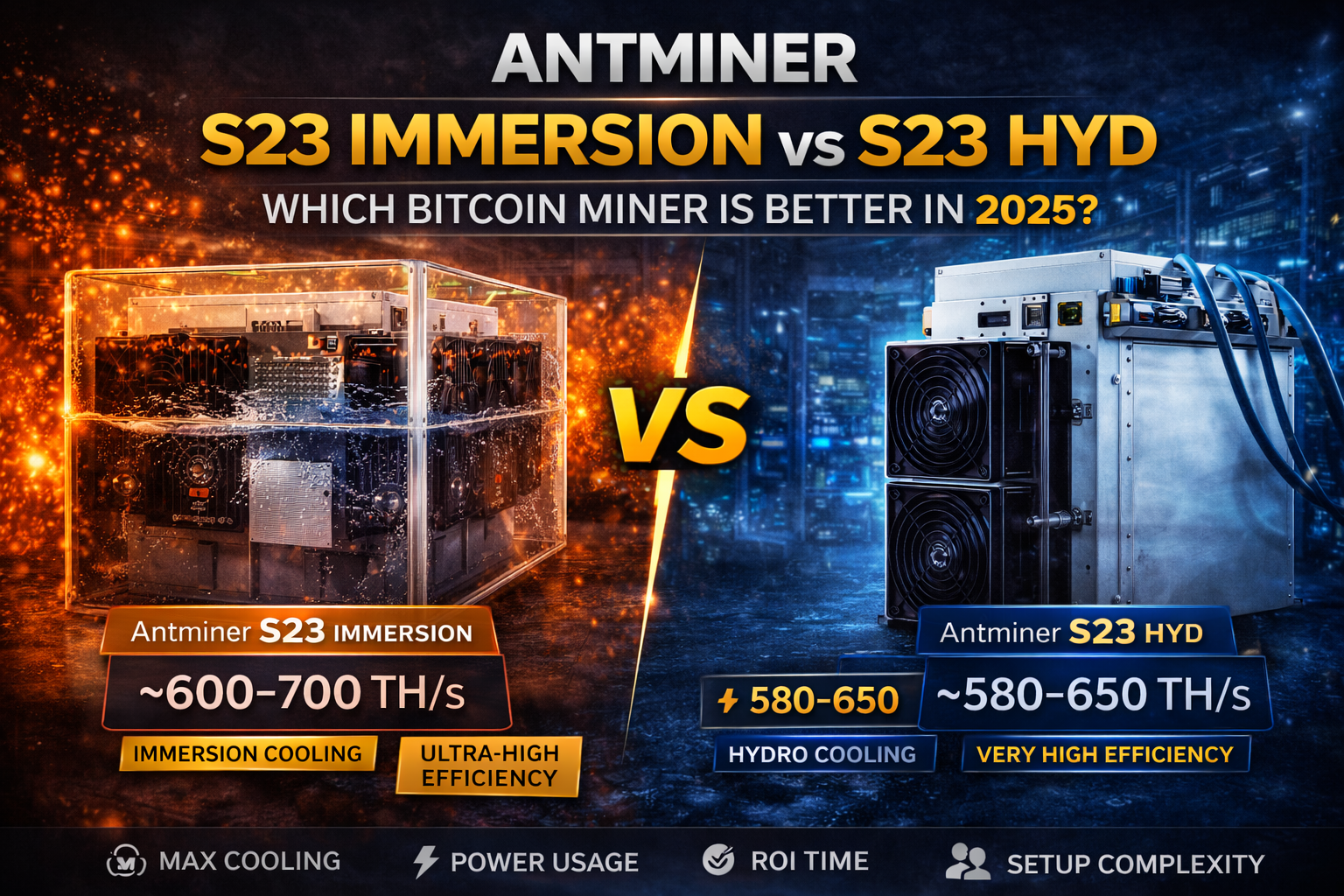 Antminer S23 Immersion vs S23 Hyd